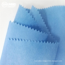 Stock SSMMS, SMS ,SMMS Meltblown Nonwoven Fabric Light Blue 28 Tons 100% Polypropylene Oeko-tex 100% STANDARD Blue and White DOT